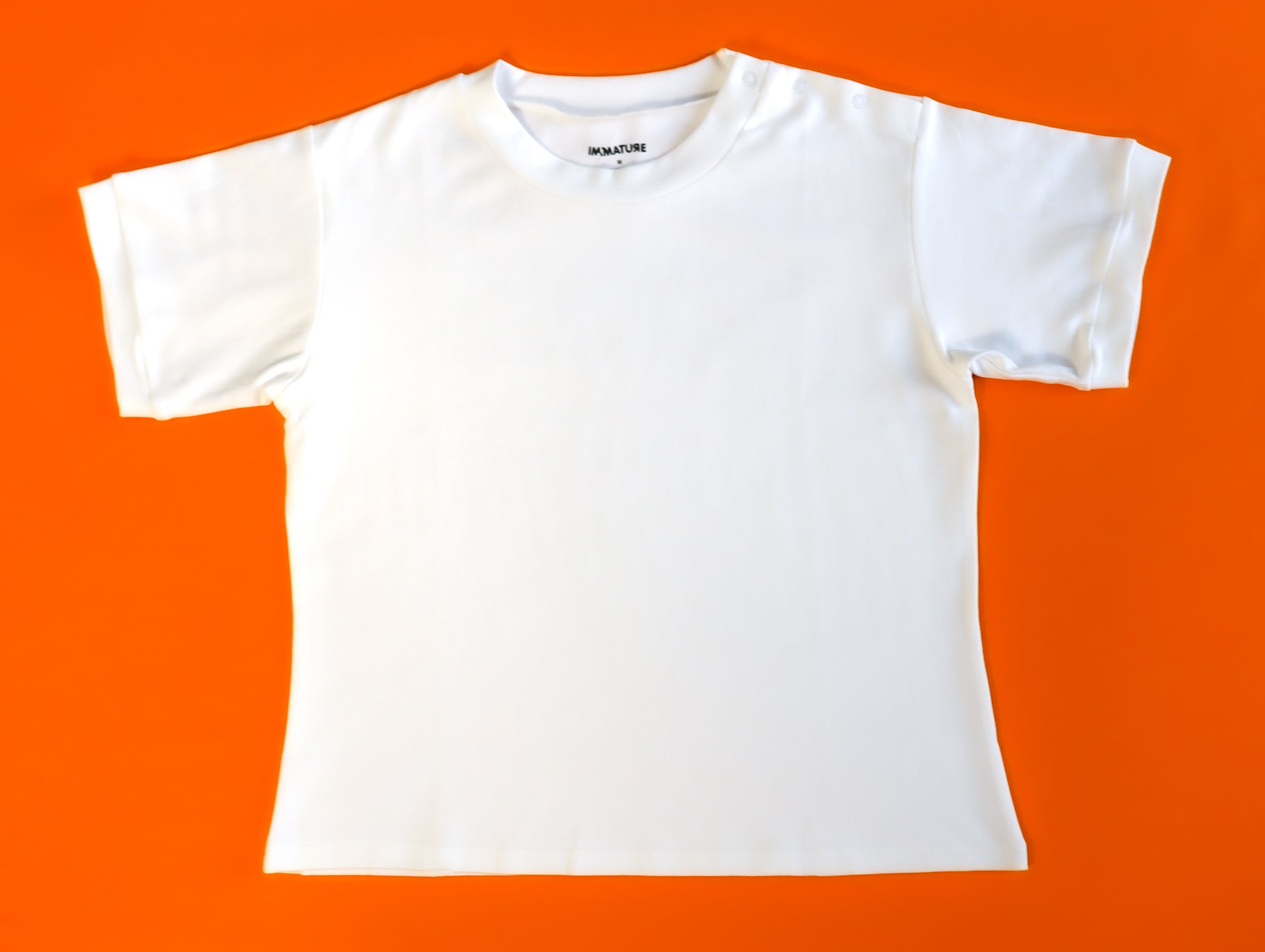 White Everyday Shoulder-Snap Shirt – Immature
