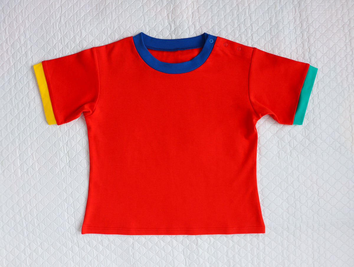 Colorblock 90 90s-Primary Colorblock Shoulder Snap Shirt – Immature